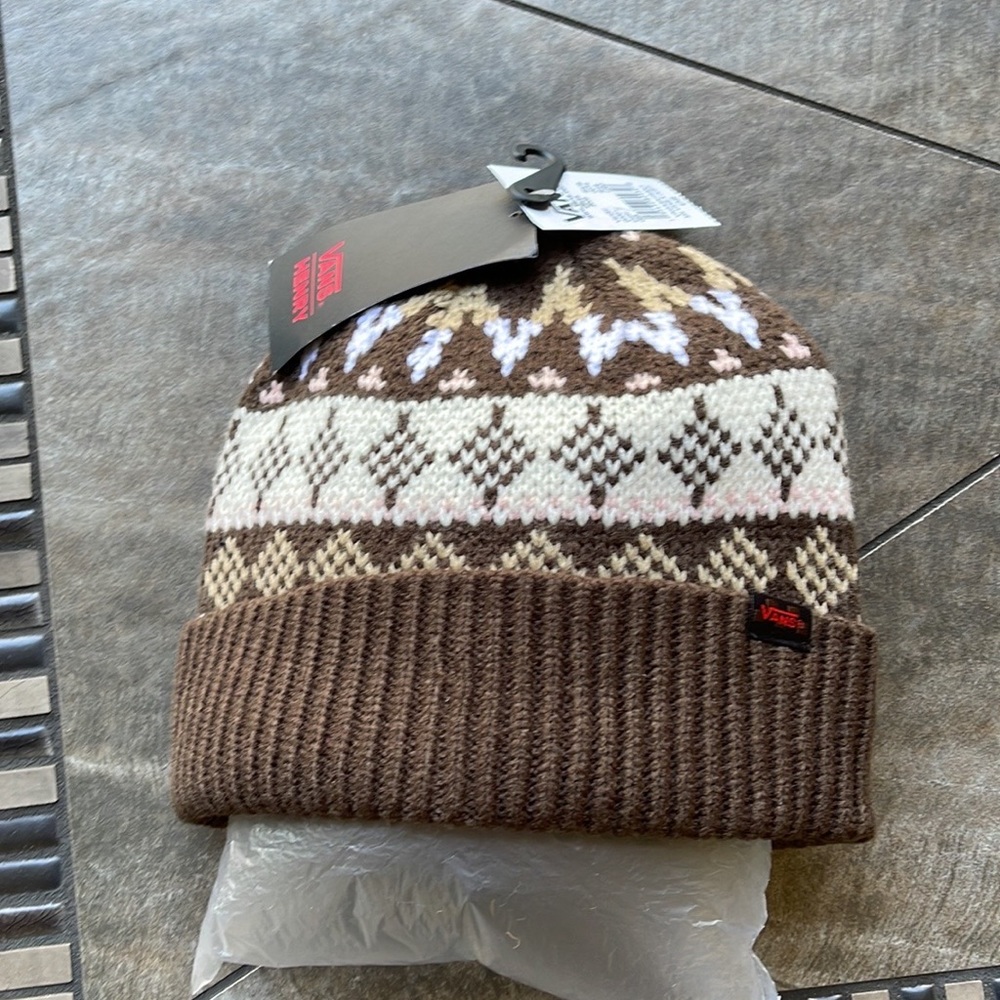Vans MN VANS Jucti Brown Ornament Beanie Skateboarding Hat Women Men - Picture 11 of 16